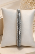 Brazalete Elástico Plateado Delgado
