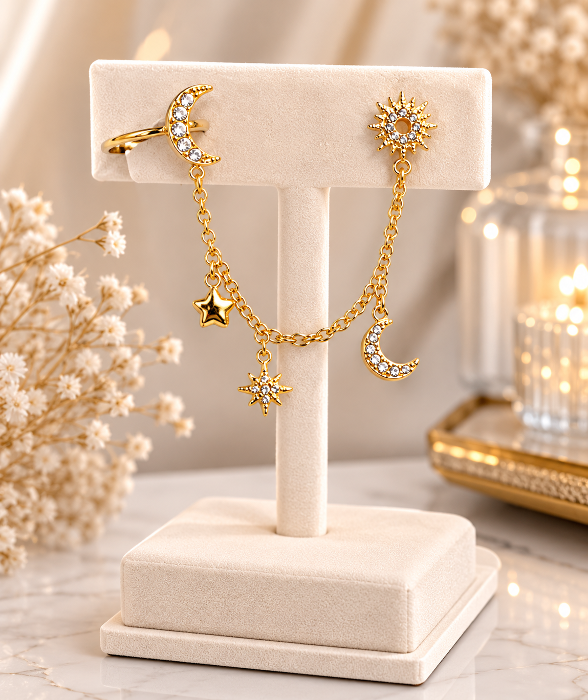 Arete Ear Cuff Celestial Dorado