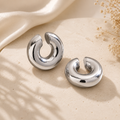 Ear cuff plateado acero inoxidable
