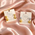 Aretes de Esferas Bicolor
