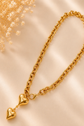 Collar Cadena Dorada con Dije Corazón