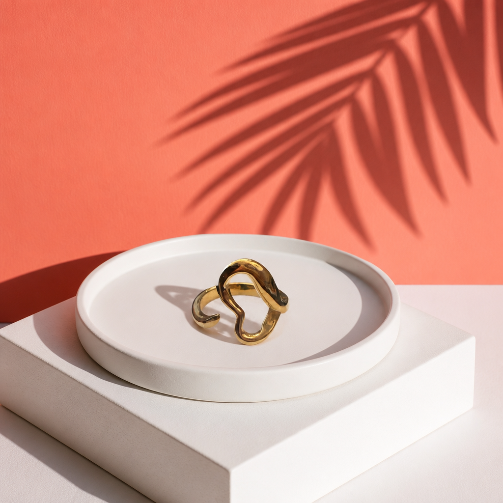 Anillo Corazón Dorado