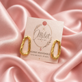 Aretes Ovalados Martillados Dorados