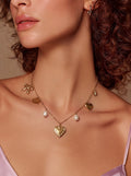 Collar Charms Corazón & Perlas